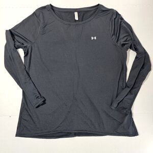 Under Armour HeatGear Long-Sleeve Shirt Black Womens XXL